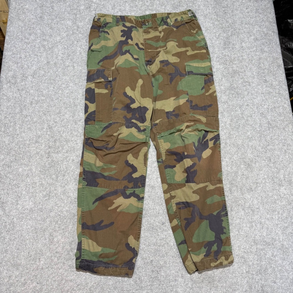 US Military Woodland Camo BDU Cargo Pants Large Regular 8415-01-084-1017 Mens